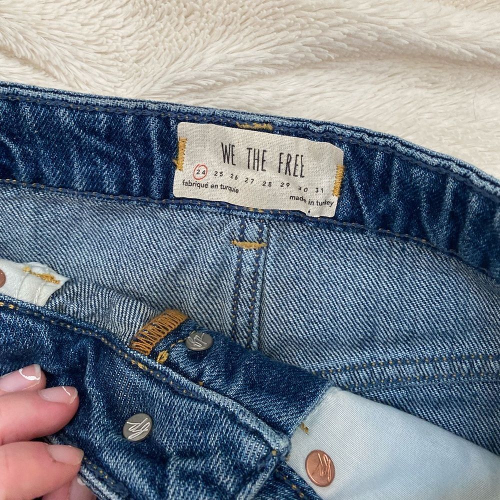 NWT Free People distressed Harvey denim mini skirt - Picture 5 of 6